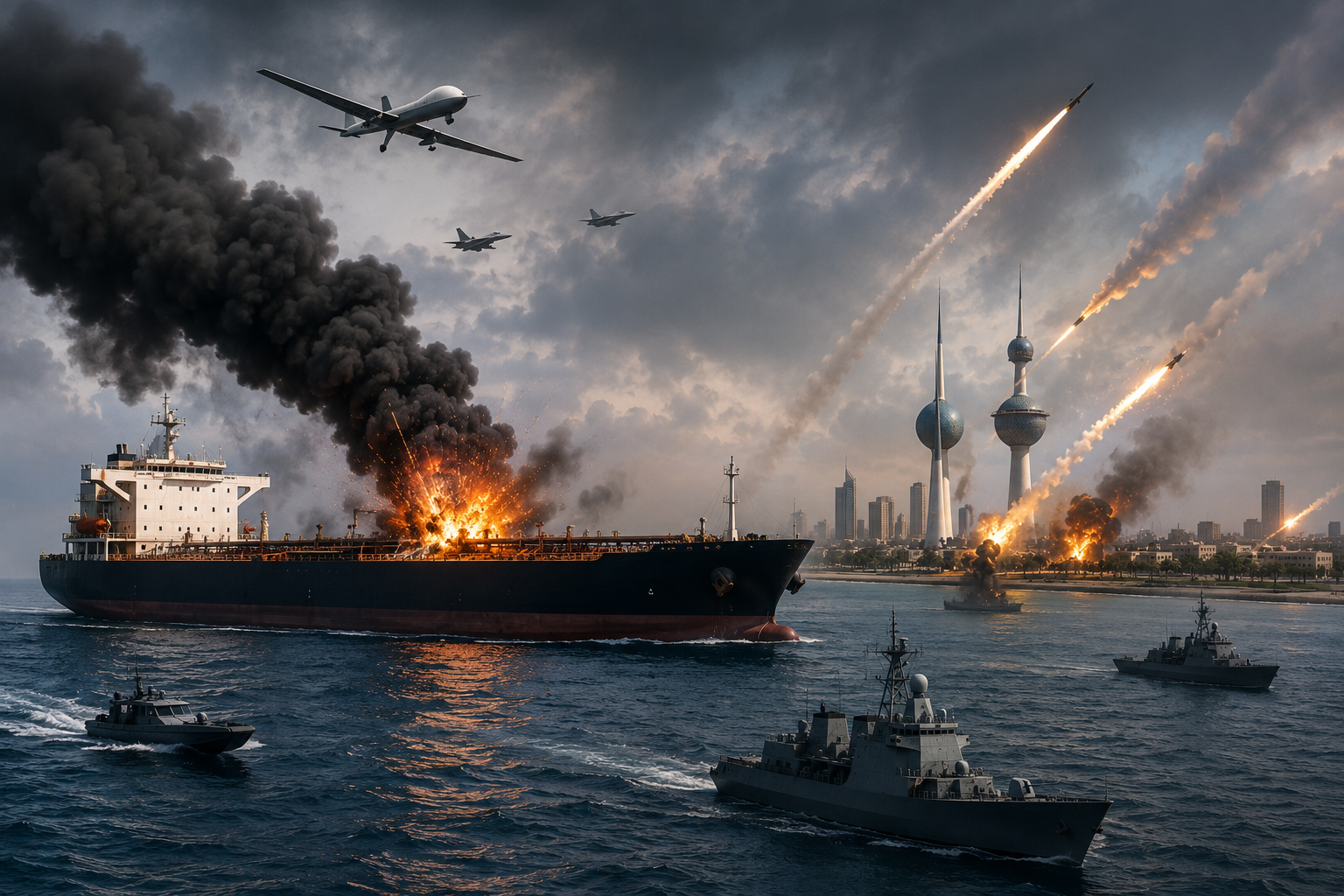 Missiles Target Kuwa...